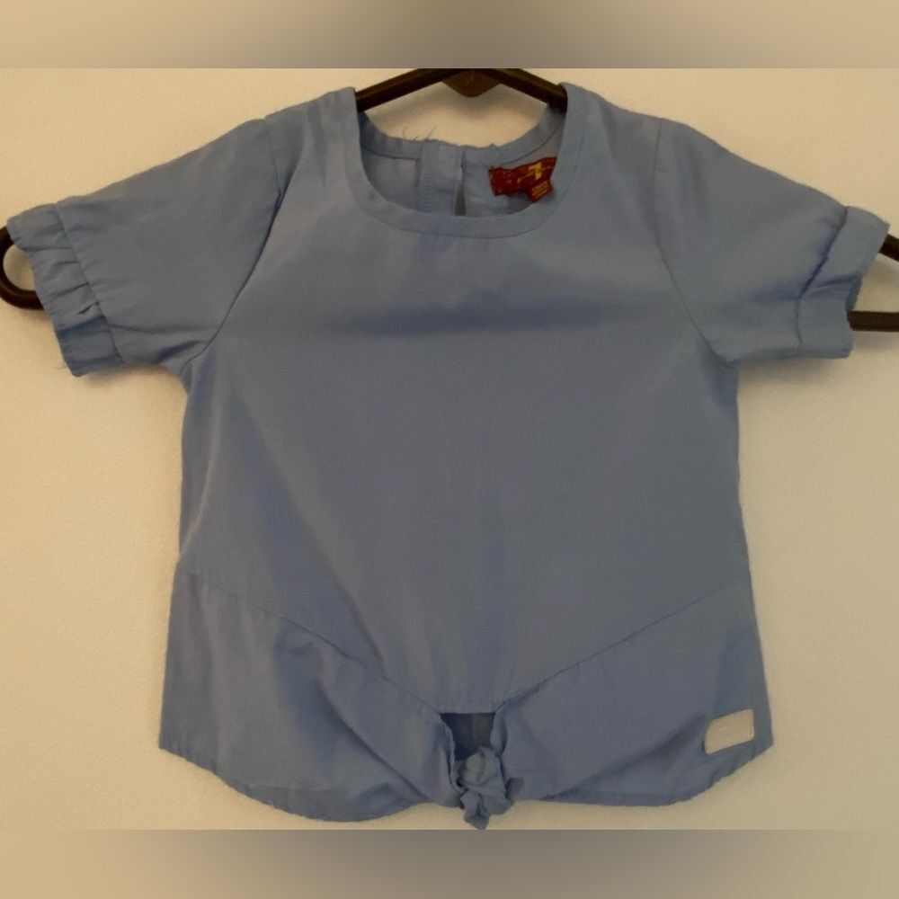 Seven 7 for all mankind Blue Tie Top Girl's Sz 18M